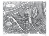 Plan of Paris I, c.1730 Posters av Louis Bretez Plan of Paris I, c.1730 Posters av Louis Bretez