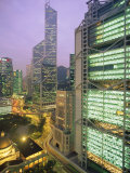 Central from Princes Building, Legco Bank of China, Hk Bank, Hong Kong, China, Asia Photographic Print by Tim Hall