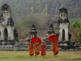 Novice Buddhist Monks, Doi Kong Mu Temple, Mae Hong Son, Northern Thailand, Asia Photographic Print by Alain Evrard