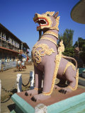 Statue of a Legendary Chinthes (Half Lion, Half Griffin), Mergui, Myanmar (Burma) Photographic Print by Geoff Renner