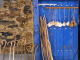 El Camino Pilgrimage to Santiago De Compostela, Scallop Shells and Walking Sticks, Galicia, Spain Photographic Print by Ken Gillham