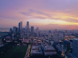 Sunset Over the Business District of Singapore, Asia Photographic Print by Tim Hall