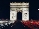 Arc De Triomphe at Night, Paris, France, Europe Photographic Print by Walter Rawlings