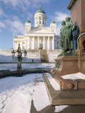 Lutheran Christian Cathedral in Winter Snow, Helsinki, Finland, Scandinavia, Europe Photographic Print by Gavin Hellier