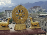 View of the Potala from Jokhant (Jokhang) Temple, Lhasa, Tibet, China, Asia Photographic Print by Maurice Joseph