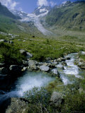 Glacier De La Lee Blanche, Val Veni, Italy, Europe Photographic Print by Lorraine Wilson