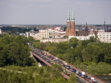 Bridge Over the River Vistula to the Bascilica Floriana (St. Florian's Cathedral), Warsaw, Poland Photographic Print by Gavin Hellier