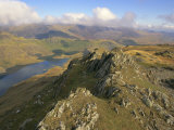 Llynllydow from Snowdon Horseshoe, Snowdonia National Park, Gwynedd, Wales, UK, Europe Photographic Print by Lorraine Wilson