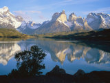 Cuernos Del Paine 2600M from Lago Pehoe, Torres Del Paine National Park, Patagonia, Chile Photographic Print by Geoff Renner