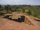 The Sunken Rock Hewn Church of Bet Giyorgis (St. George), Lalibela, Northern Ethiopia, Ethiopia Photographic Print by Gavin Hellier