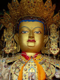 Buddha Statue, Xiaozhao Temple, Lhasa, Tibet Photographic Print by Gavin Hellier