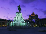Statue of Jose I and Triumphal Arch, Lisbon, Portugal, Europe Photographic Print by Gavin Hellier