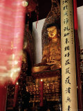 Gold Seated Buddha Statue, Heavenly King Hall, Jade Buddha Temple, Yufo Si, Shanghai, China, Asia Photographic Print by Gavin Hellier