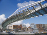 Zubizuri Bridge, Bilbao, Pais Vasco (Vizcaya), Spain, Europe Photographic Print by Maurice Joseph