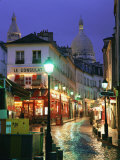 Rainy Street and Dome of the Sacre Coeur, Montmartre, Paris, France, Europe Photographic Print by Gavin Hellier