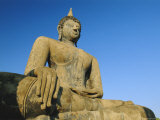 Seated Buddha Statue in the Historical Park, Old Sukhothai (Muang Kao), Sukhothai, Thailand Photographic Print by Gavin Hellier