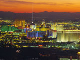 Elevated View of Casinos on the Strip, Las Vegas, Nevada, USA Photographic Print by Gavin Hellier