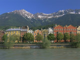 Buildings Along the Inn River, Innsbruck, Tirol (Tyrol), Austria, Europe Photographic Print by Gavin Hellier