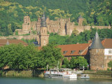 Heidelberg Castle and the Neckar River, Heidelberg, Baden-Wurttemberg, Germany, Europe Photographic Print by Gavin Hellier