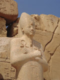 Statue of Middle Kingdom Pharoah, Karnak Temple, Luxor, Egypt Photographic Print by Gavin Hellier