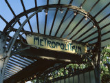 Close-up of Metropolitain (Metro) Station Entrance, Art Nouveau Style, Paris, France, Europe Photographic Print by Gavin Hellier
