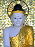 Buddha Image, Shwedagon Paya (Shwe Dagon Pagoda), Yangon (Rangoon), Myanmar (Burma) Photographic Print by Gavin Hellier