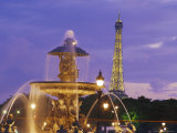 Place De La Concorde and the Eiffel Tower in the Evening, Paris, France, Europe Photographic Print by Charles Bowman Place De La Concorde and the Eiffel Tower in the Evening, Paris, France, Europe Photographic Print by Charles Bowman