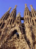 Sagrada Familia Cathedral by Gaudi, East Face Detail, Barcelona, Catalonia, Spain Photographic Print by Charles Bowman