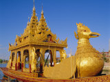 Golden Barge, Inle Lake, Myanmar (Burma), Asia Photographic Print by Rolf Richardson
