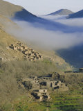 Mist Rising Above a Village in the High Atlas Mountains, Morocco, North Africa, Africa Photographic Print by David Poole
