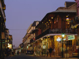 Bourbon Street in the Evening, New Orleans, Louisiana, USA Photographic Print by Charles Bowman