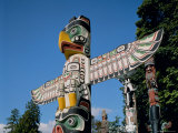Totem Poles, Vancouver, British Columbia (B.C.), Canada, North America Photographic Print by Adina Tovy
