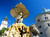 17th Century Fountain in the Residenzplatz, Salzburg, Austria Photographic Print by Ruth Tomlinson