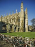 Kings College with Bicycles in the Foreground, Cambridge, Cambridgeshire, England, UK Photographic Print by Steve Bavister