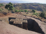 Bet Giorgis, Rock Cut Church, Lalibela, Ethiopia, Africa Fotografisk trykk av Julia Bayne Bet Giorgis, Rock Cut Church, Lalibela, Ethiopia, Africa Fotografisk trykk av Julia Bayne