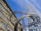 Modern Scuplpture Below Mannesmann Tower, Dusseldorf, Germany, Europe Photographie par Hans Peter Merten