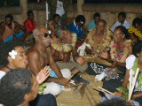 Villagers Singing at Cava Evening, Waya Island, Yasawa Group, Fiji, South Pacific Islands, Pacific Photographic Print by Julia Bayne