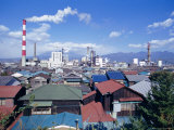 Industrial Complex of Paper Mill and City Skyline, Yoshiwara, Japan, Asia Photographic Print by Ursula Gahwiler