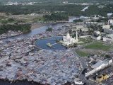 Omar Ali Saifuddin Mosque and City, Bandar Seri Begawan, Brunei (Island of Borneo) Photographic Print by Paolo Koch