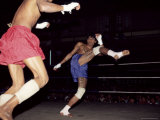 Burmese Boxing, No Kicks or Punches Barred, Mandalay, Myanmar (Burma), Asia Lámina fotográfica por Upperhall Ltd