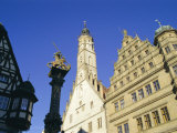 Town Hall, Tauber, Rothenburg, Bavaria, Germany, Europe Photographie par Hans Peter Merten