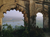 Padam Talao Lake from the Palace, Ranthambore National Park, Southwest Rajasthan State, India, Asia Fotografisk trykk av Jeremy Bright