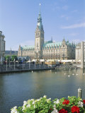Alsterfleet and Town Hall, Hamburg, Germany, Europe Photographie par Hans Peter Merten