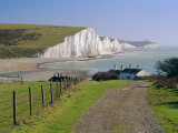 View to the Seven Sisters from Seaford Head, East Sussex, England, UK Photographic Print by Ruth Tomlinson