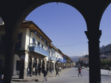 Colonial Balconies, Plaza De Armas, Cuzco, Peru, South America Photographie par Christopher Rennie