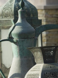Old Arabian Coffee Pot and Jars, Dubai, United Arab Emirates, Middle East Photographic Print by Amanda Hall