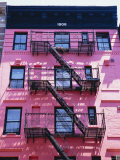 Pink Facade and Stairs in Soho, New York, New York State, USA Photographic Print by I Vanderharst