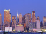 The Chrysler Building and the Manhattan Skyline Seen from New Jersey, New York, USA Fotografie-Druck von I Vanderharst