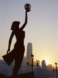 The Hong Kong Film Awards Statue, Avenue of Stars, Tsim Sha Tsui, Kowloon, Hong Kong, China, Asia Photographic Print by Amanda Hall