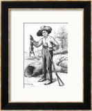 Frontispiece to "The Adventures of Huckleberry Finn," by Mark Twain 1884 Framed Giclee Print by Edward Windsor Kemble
